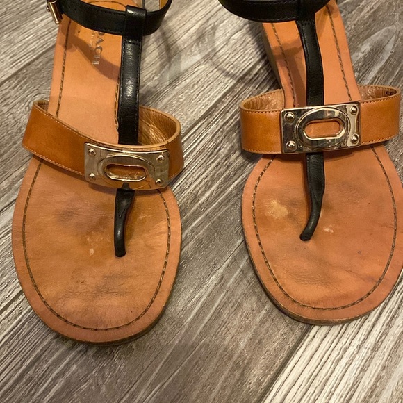 Coach wedge thong sandals size 5B - Picture 7 of 16